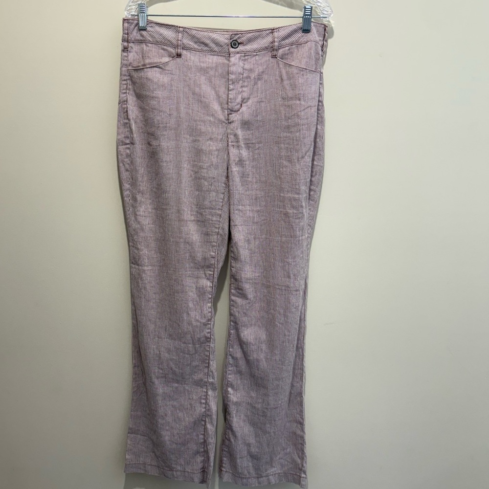 NYDJ Linen Blend Striped Pants